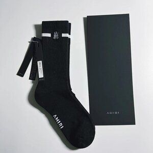 Amiri Logo Black Socks